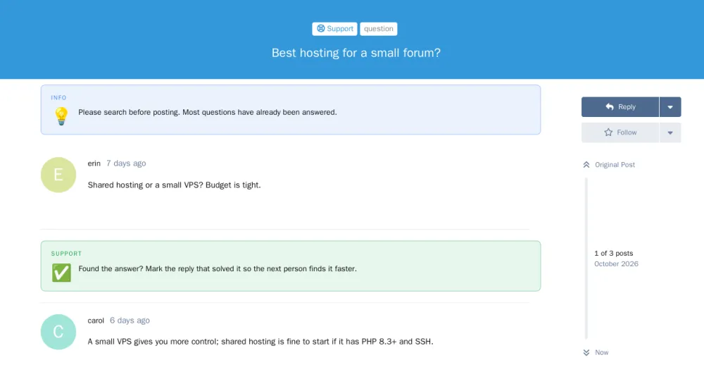 discussion-banners-after-first-post.png A banner that only shows in the Support tag