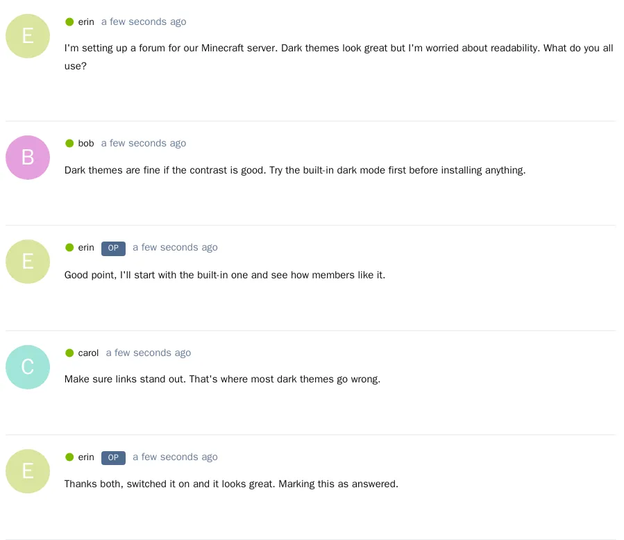 op-thread.png The OP label on the discussion starter's reply