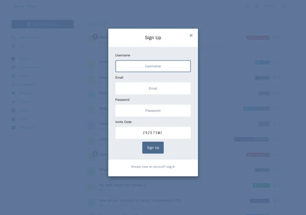 referral-signup.png Signing up from a referral link, with the code already filled in