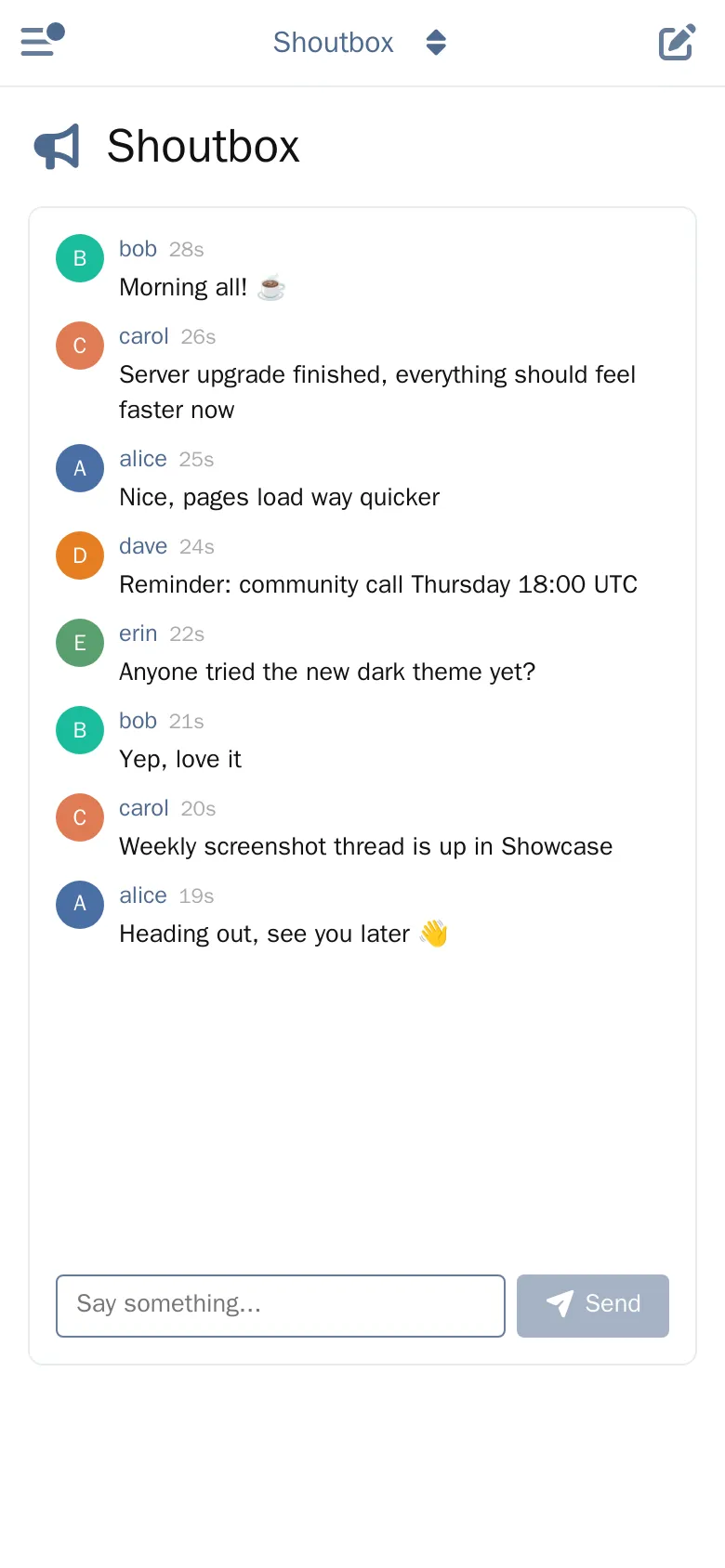 shoutbox-phone.png On a phone